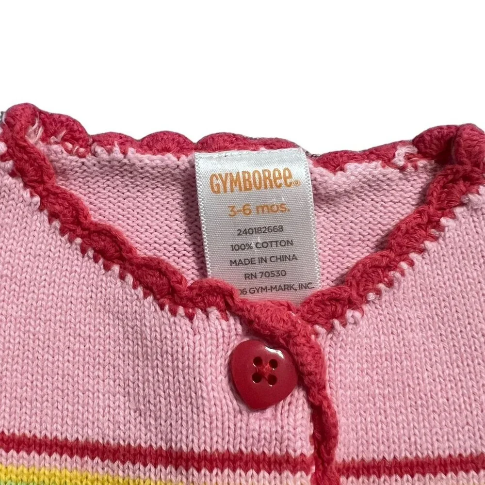 Gymboree 3-6m Tiny Hearts Cardigan Sweater